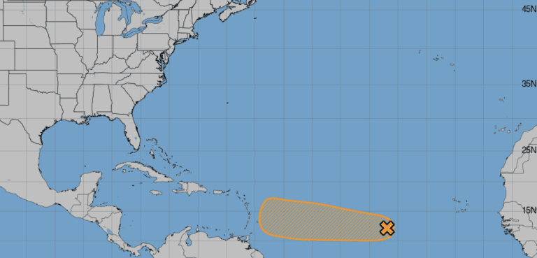 NHC: Odds of Invest 91L Developing Decrease, But System Could Still Become a Tropical Depression